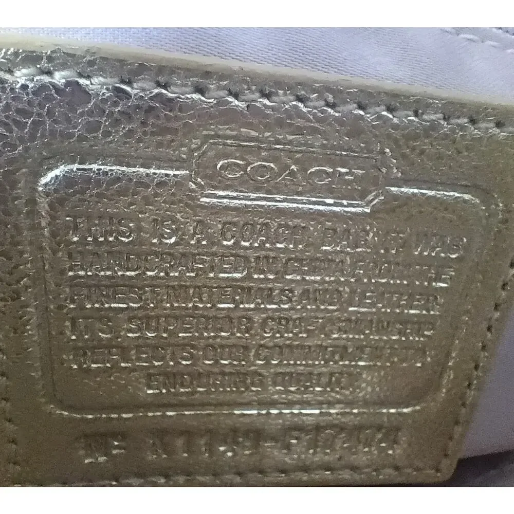 COACH Signature Lavender/Cream/Gray Tartan Plaid Shoulder Bag - Picture 9 of 9